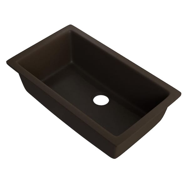 Baja 33 in. Undermount Single Bowl Rich Expresso Granite Composite Kitchen Sink