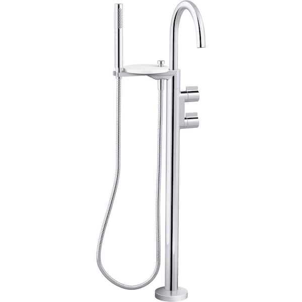 Components 1-Handle Tub Faucet in Vibrant Brushed Moderne Brass (Valve Not Included)