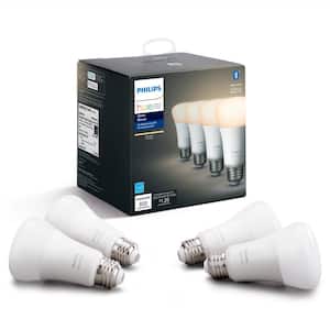 60-Watt Equivalent Soft White A19 Dimmable LED Smart Light Bulb 2700K (4-Pack)