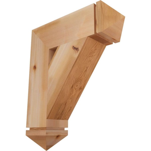 Ekena Millwork 5.5 in. x 26 in. x 22 in. Western Red Cedar Traditional Arts and Crafts Smooth Bracket