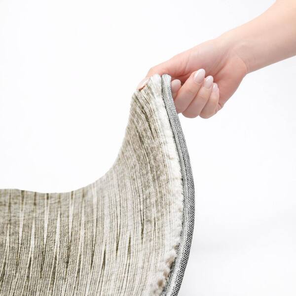 Dream Shag Premium Machine Washable Abstract ADS800 Taupe 3 ft. x 4 ft. Area Rug