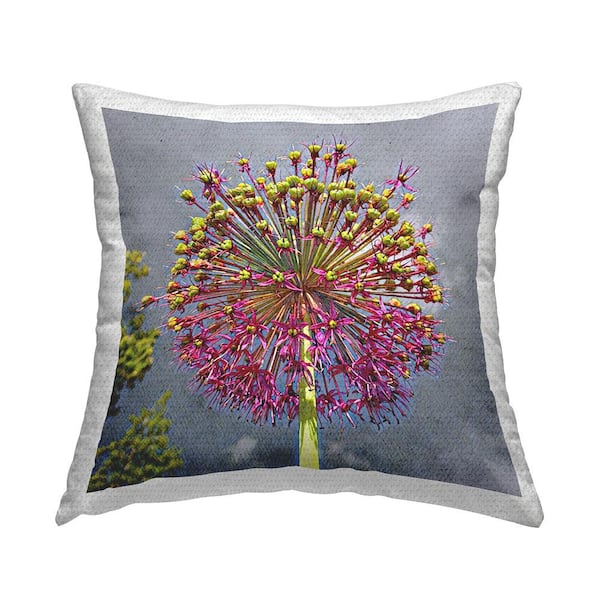 Stupell Industries Vibrant Dandelion Modern Nature Multi-Color Square Outdoor Throw Pillow