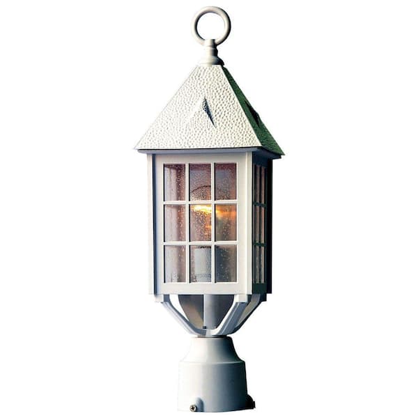 Acclaim Lighting Outer Banks 1-Light Textured White Outdoor Post-Mount Light Fixture