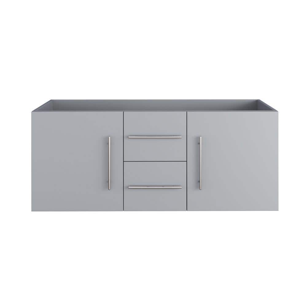 Napa 72 in. W x 20 in. D x 20.58 in. H Double Sink Bath Vanity Cabinet without Top Wall Mounted in Gray price history on PriceWatchPro