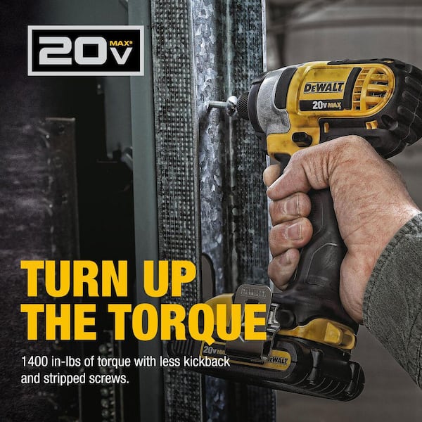 DEWALT - 20V MAX Cordless Drill/Impact 2 Tool Combo Kit with (2) 20V 1.3Ah Batteries, Charger, and Bag