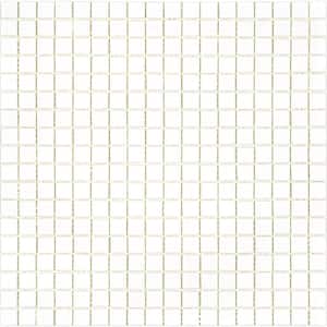 Skosh Glossy Baby Powder White 11.6 in. x 11.6 in. Glass Mosaic Wall and Floor Tile (18.69 sq. ft./case) (20-pack)
