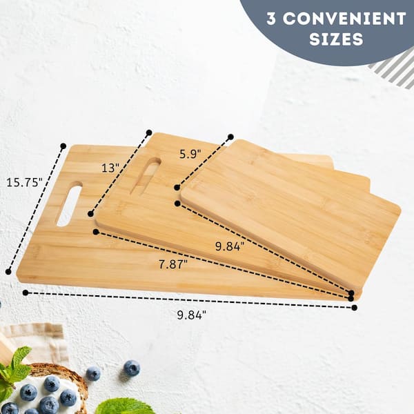 Lexi Home 3-Piece Bamboo Cutting Board Set