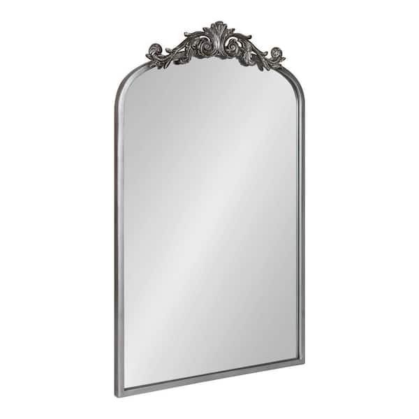 Kate and Laurel Arendahl 30.75 in. H x 19 in. W Modern Arch Framed Silver Wall Mirror