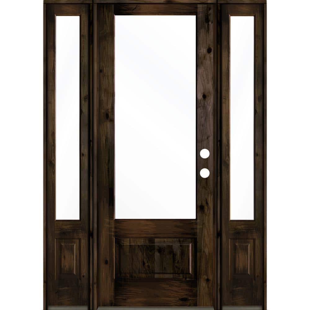 Reviews for Krosswood Doors 64 in. x 96 in. Farmhouse Knotty Alder Left