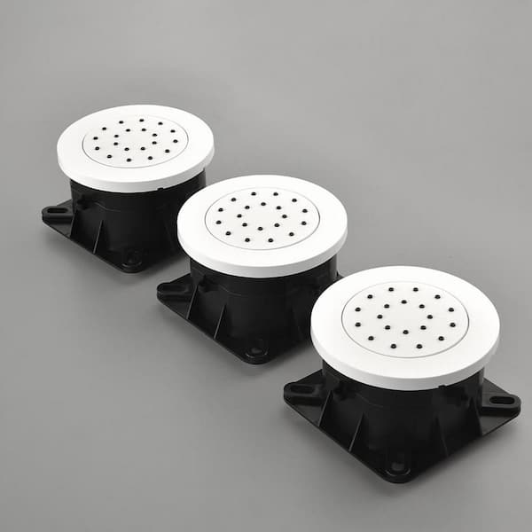 1-spray 11.8 in. Wall Mount Dual Fixed and Handheld Shower Head 2.5 GPM with Slide Bar, Body-Sprays in White