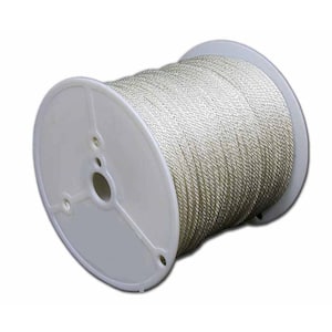 Everbilt 3/8 in. x 100 ft. White Twisted Polypropylene Rope 73237