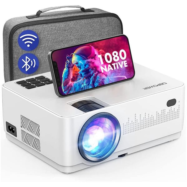 Etokfoks 1920 x 1080 Full HD LCD Wi-Fi Bluetooth Projector with 9000 Lumens Extra Bag Included