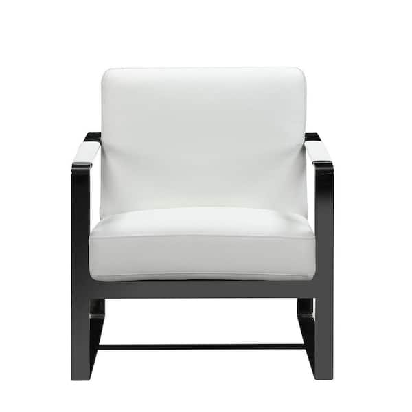 large white leather chair