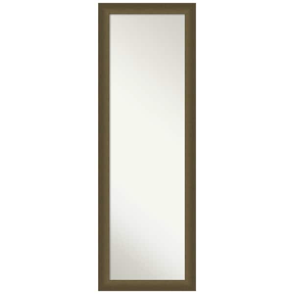 Amanti Art Blaine Light Bronze Narrow 17.5 in. x 51.5 in. Non-Beveled Modern Rectangle Framed Full Length on the Door Mirror