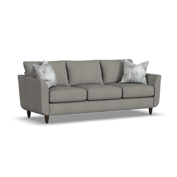 HOMESTYLES Lewis 88 in. Gray Flared Arm Upholstered HOMESTYLES Lewis 88 in. Gray Flared Arm Upholstered