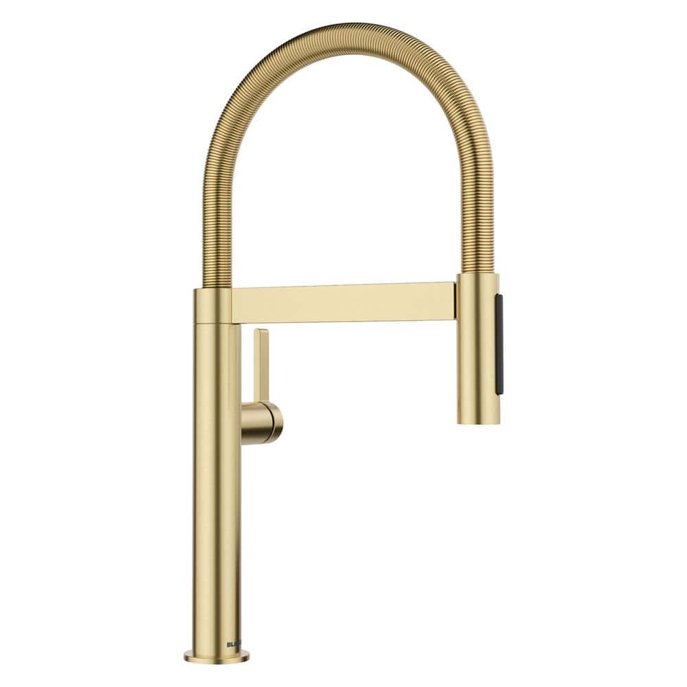 Culina II Mini Single Handle Pull Down Sprayer Kitchen Faucet in Satin Gold