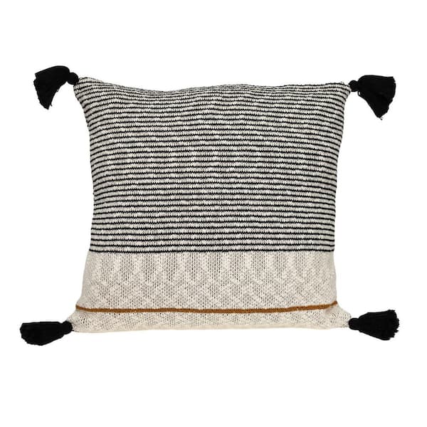PARKLAND COLLECTION Theo 20 X 20 Transitional Beige Throw Pillow