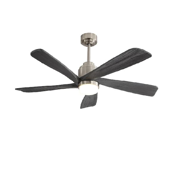 CIPACHO 52.1 in. Indoor White Ceiling Fan with 5 Solid Wood Blades Remote Control Reversible DC Motor