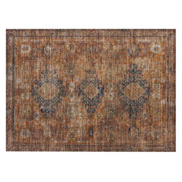Chantille Machine Washable Indoor/Outdoor Abstract ACN2808 Rust 2 ft. x 3 ft. Accent Rug
