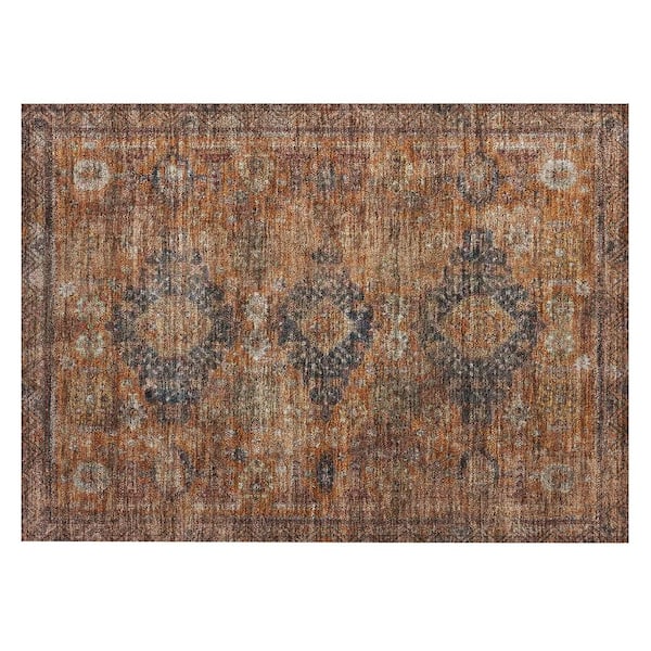 Chantille Machine Washable Indoor/Outdoor Abstract ACN2808 Rust 3 ft. x 4 ft. Area Rug