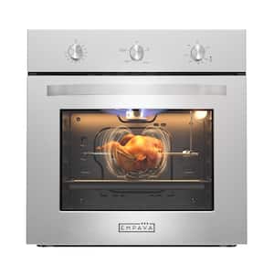 24 in. 2.3 cu. ft. Single Propane Gas Wall Oven with Convection and Mechanical Timer in Stainless Steel