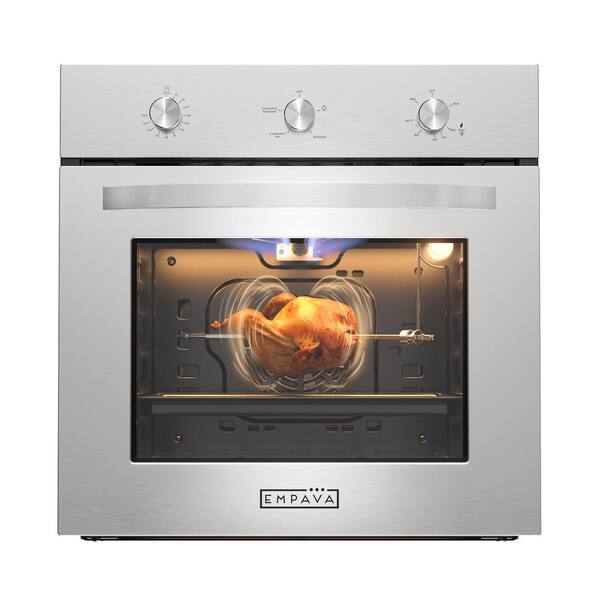 24 in. 2.3 cu. ft. Single Propane Gas Wall Oven with Convection and Mechanical Timer in Stainless Steel