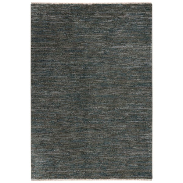 Lasa 5 ft. x 8 ft. Green/Gold Distressed Striped Area Rug
