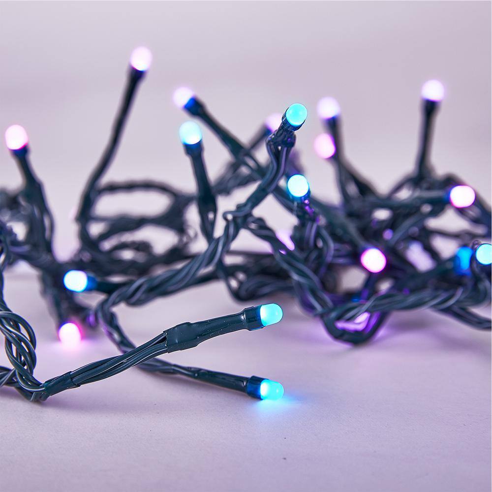 Twinkly App-Controlled Multi-Color LED Holiday String Lights, 100 Bulbs, 2 Pack
