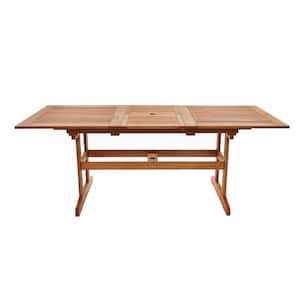 Carmel Wooden 30 in. H Extendable Outdoor Dining Table with