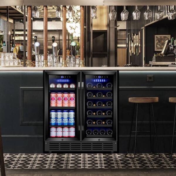 Velivi 30 in. Dual Zone 33-Wine Bottles and 80-Can Built-In and