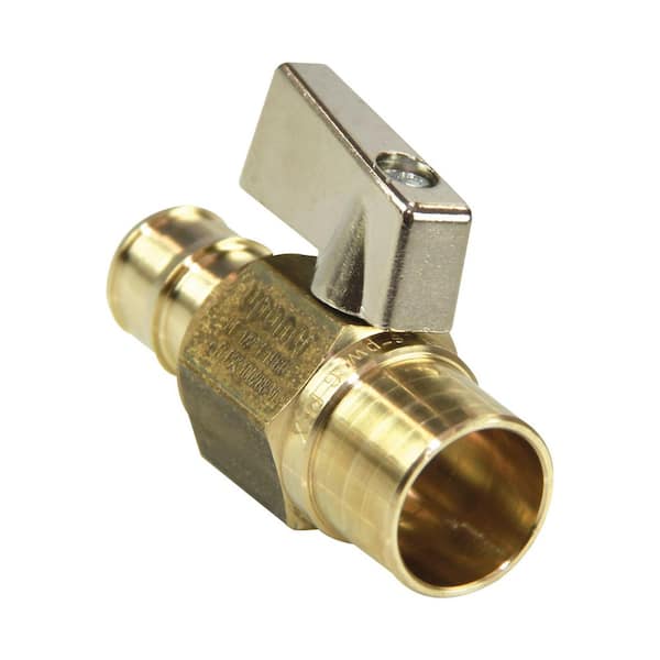 ProPEX 1/2 in. PEX-A Expansion Barb x 1/2 in. Copper Lead-Free Brass Quarter-Turn Ball Valve Adapter