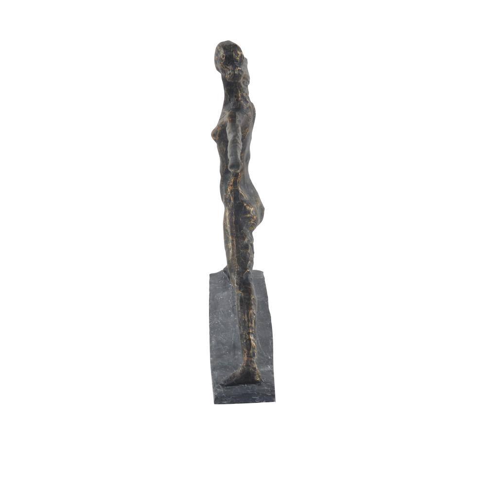 Contemporary Brass Yoga Pose Sculpture 14" x 12"