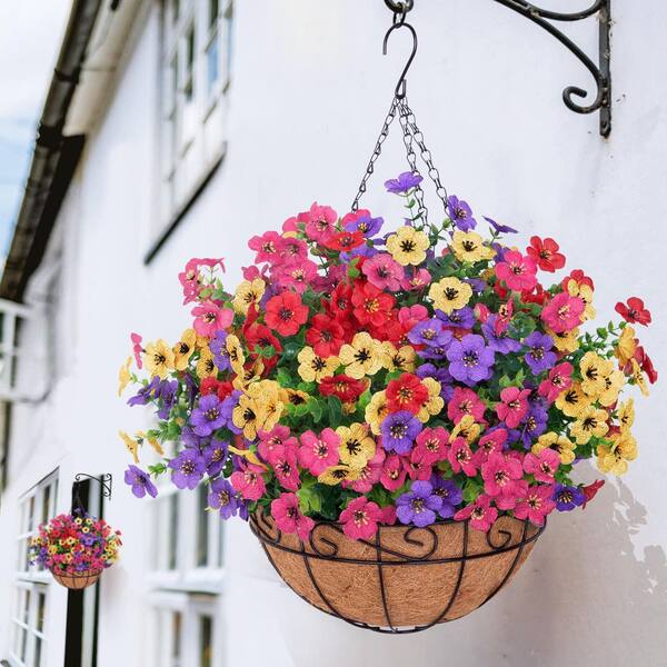 Afoxsos 6.30 in. Mixed Color Artificial Hanging Flowers for
