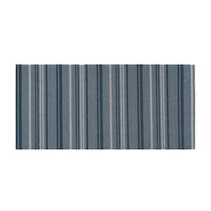 Blue Stripe 17.5 in. x 30 in. PVC Door Mat