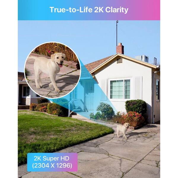 ZOSI Wireless 3MP 2K WIFI Outdoor Security Camera, 2-Way Audio, Smart Light and Sound Alarm, Color Night Vision