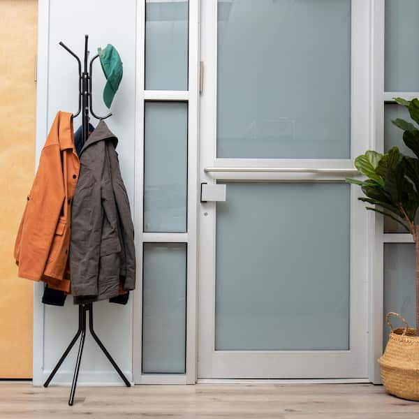 Mind Reader Black Freestanding Coat Rack Hall Tree Metal 69 in. H x 16.5 in. W x 14.75 in. D