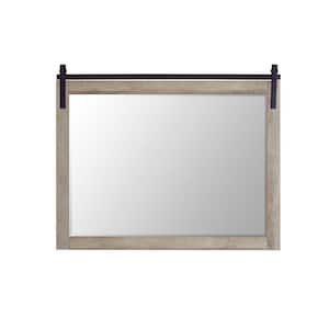 Cortes 48 in. W x 39.4 in. H Rectangular Framed Wall Bathroom Vanity Mirror in Logs