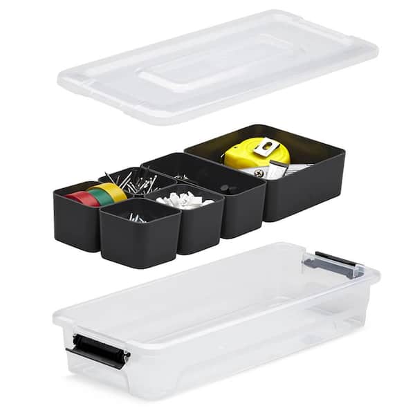 52 CDs 5X Shallow CD Wham Clear Plastic Stackable Storage Containers