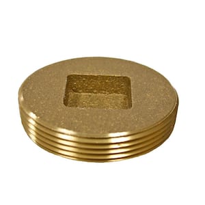 2 in. Countersunk Brass Cleanout Plug 2-3/8 in. O.D. for DWV