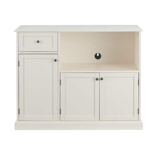 Ivory Wood Transitional Kitchen Pantry (46 in. W x 36 in. H)