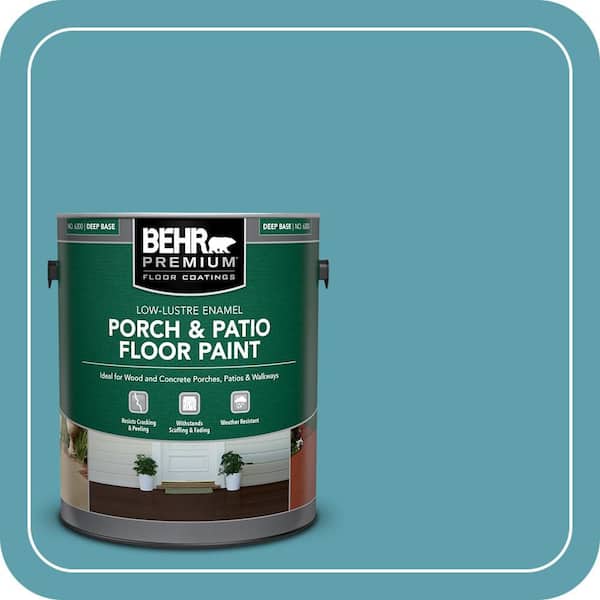 1 gal. #BIC-53 Turquoise Low-Lustre Enamel Interior/Exterior Porch and Patio Floor Paint