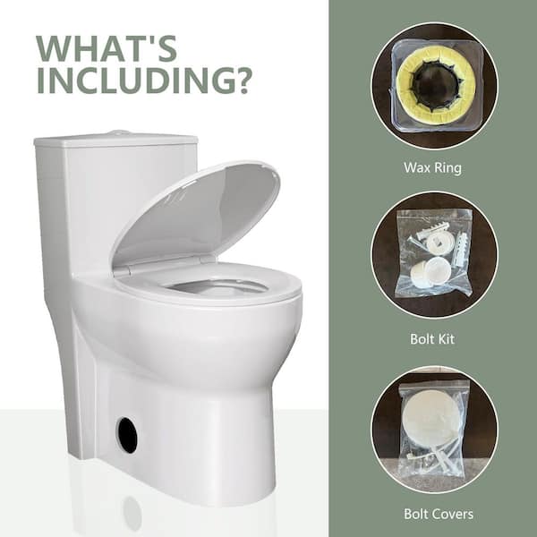 Zeafive Toa One-Piece Toilet 1.1/1.6 GPF Dual Flush