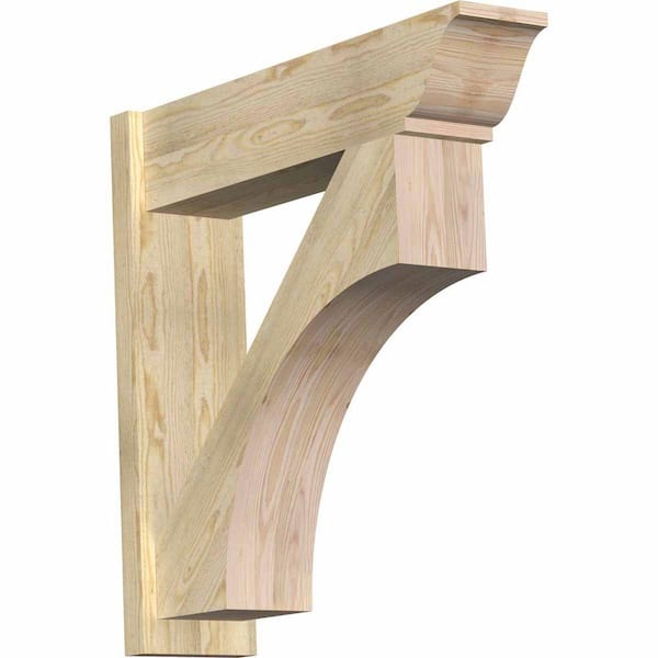 Ekena Millwork 8 in. x 32 in. x 32 in. Douglas Fir Westlake Traditional Rough Sawn Outlooker
