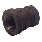 3/4 in. x 1/2 in. Black Malleable Iron FPT x FPT Reducing Coupling Fitting