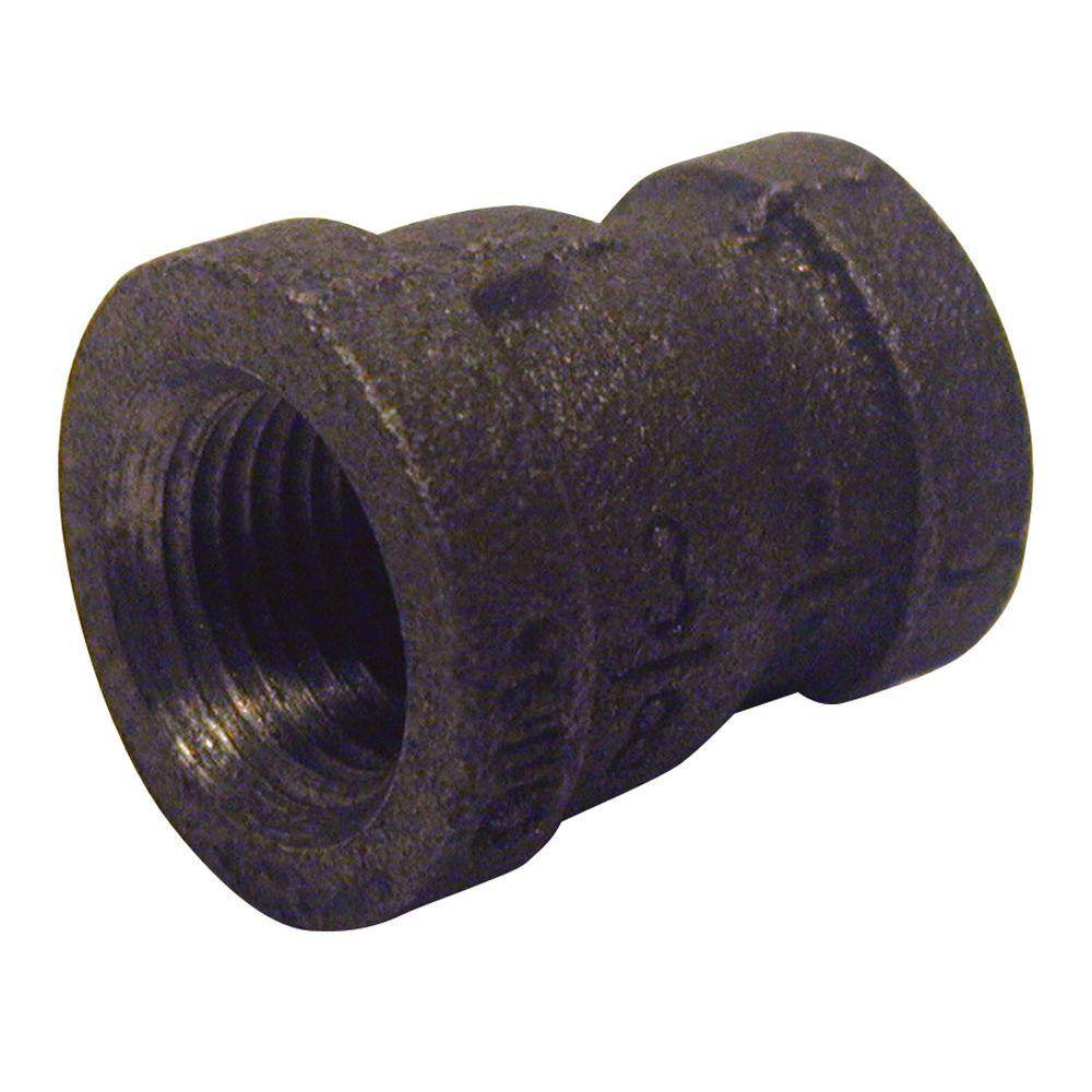 2" x 1" Inch Black Iron FPT x FPT Reducing Coupling Pipe Threaded Fitting