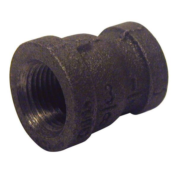 2" x 1/2" Black Malleable Iron Reducer Coupling Pipe Fitting Threaded Plumbing 