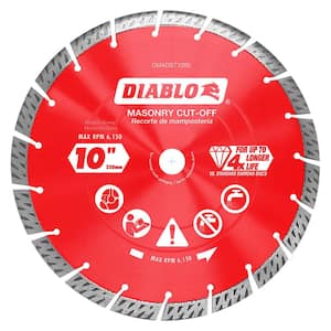 10 in. Diamond Segmented Turbo Cut-Off Discs for Masonry