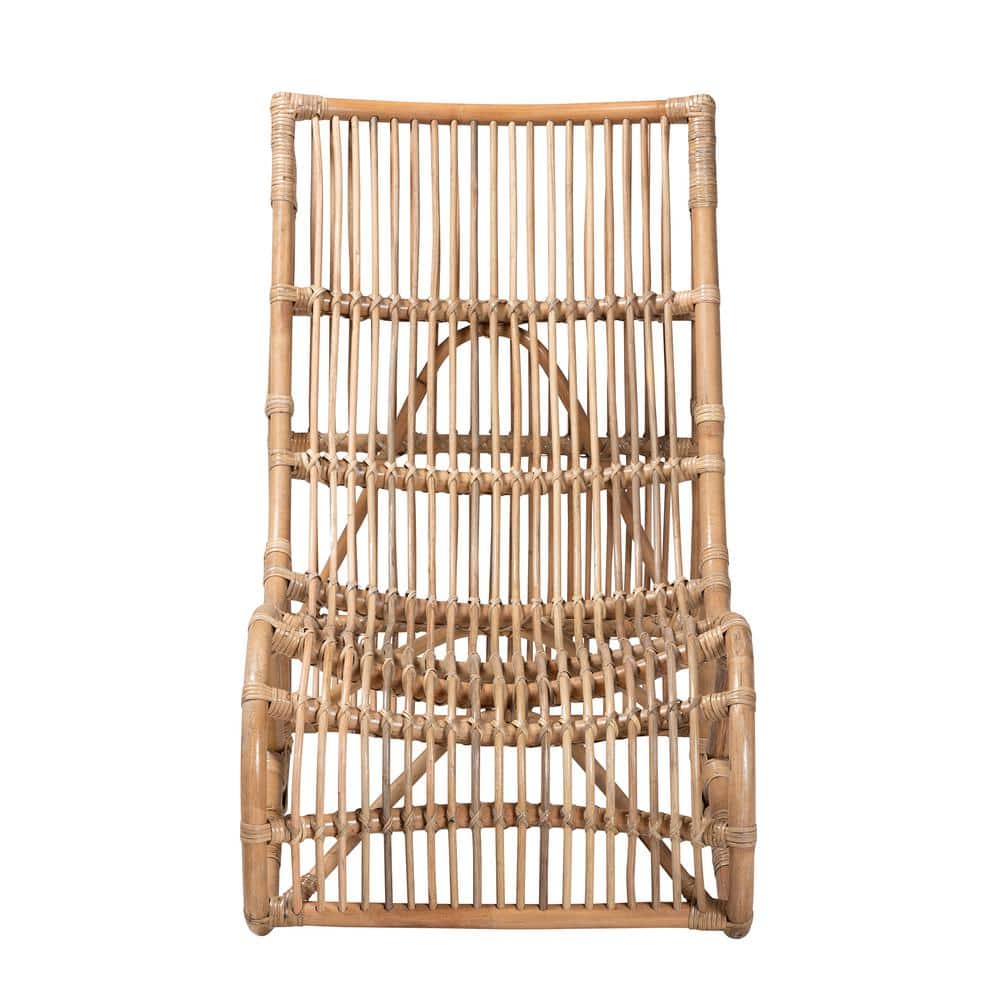 Genera Natural Brown Handcrafted Bamboo Rattan Accent Chair