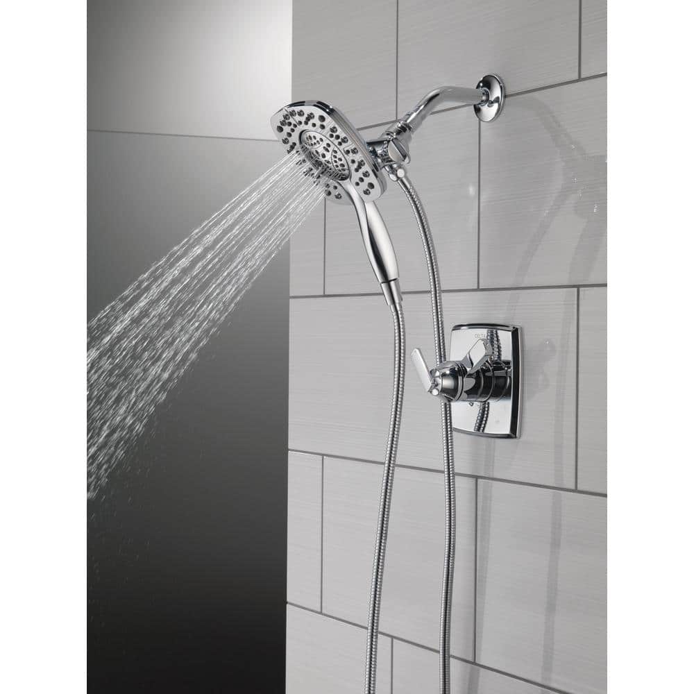 Chrome Dual-Function Handheld Shower Faucet Set with Pulse