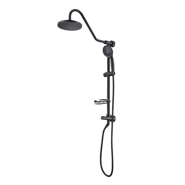 Nestfair 1-Spray Patterns with 8 in. Wall Mount Dual Shower Heads in Oil-Rubbed Bronze